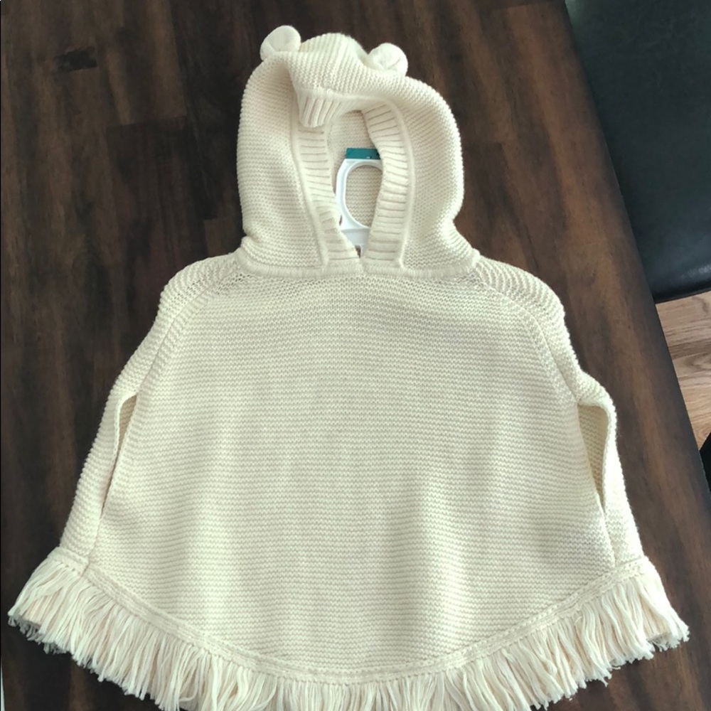 Girls knit poncho
